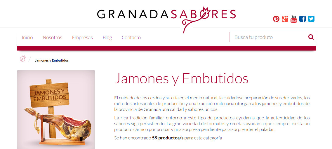 Jamones y embutidos en la tienda Granada Sabores - Sabor Granada