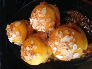 Receta para hacer melocotones asados con mermelada de albaricoque - Sabor Granada
