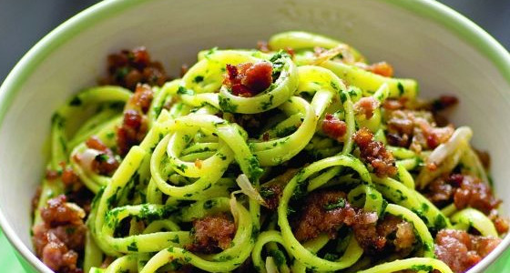 Receta de caracoles con Pasta al Pesto - Sabor Granada