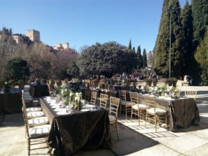 Mesas con vistas a la Alhambra en masterchef - Sabor Granada