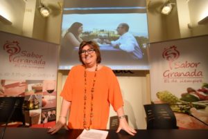 La diputada Ana Muñoz, en la presentación de lvideo promocional de Sabor Granada