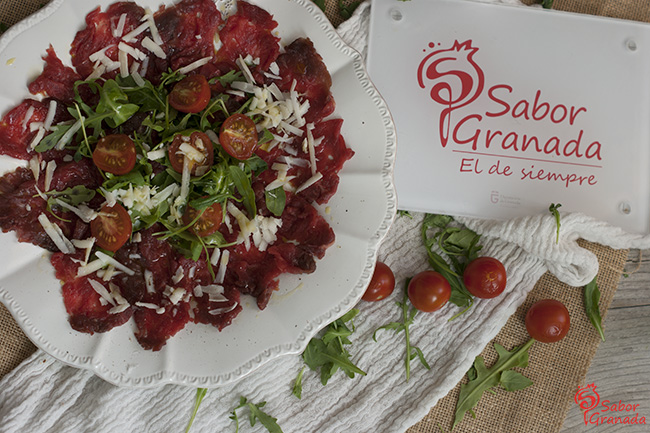 Receta para hacer carpaccio de ternera pajuna - Sabor Granada