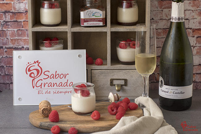 Receta para hacer mousse de cava con frambuesas - Sabor Granada