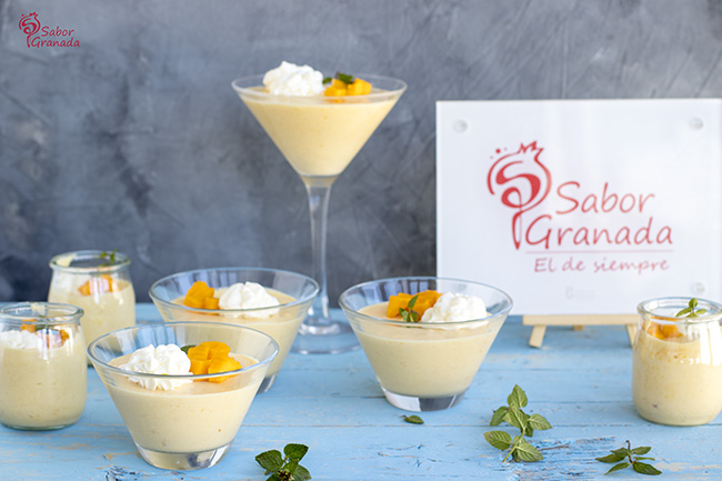 Receta para hacer mousse de mango - Sabor Granada