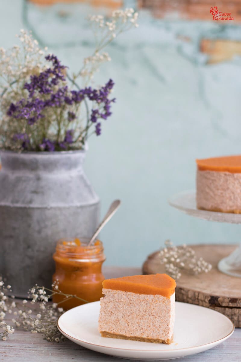 Tarta de queso y níspero - Sabor Granada