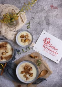 Presentación de las gachas dulces de Todos los Santos - Sabor Granada