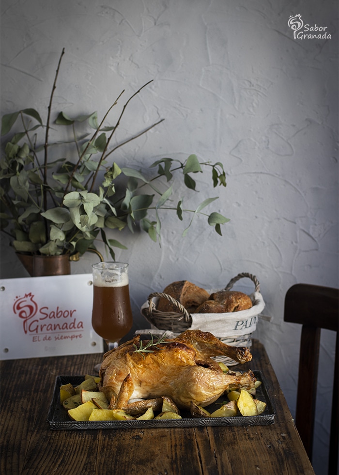 Pollo a la Cerveza emplatado - Sabor Granada