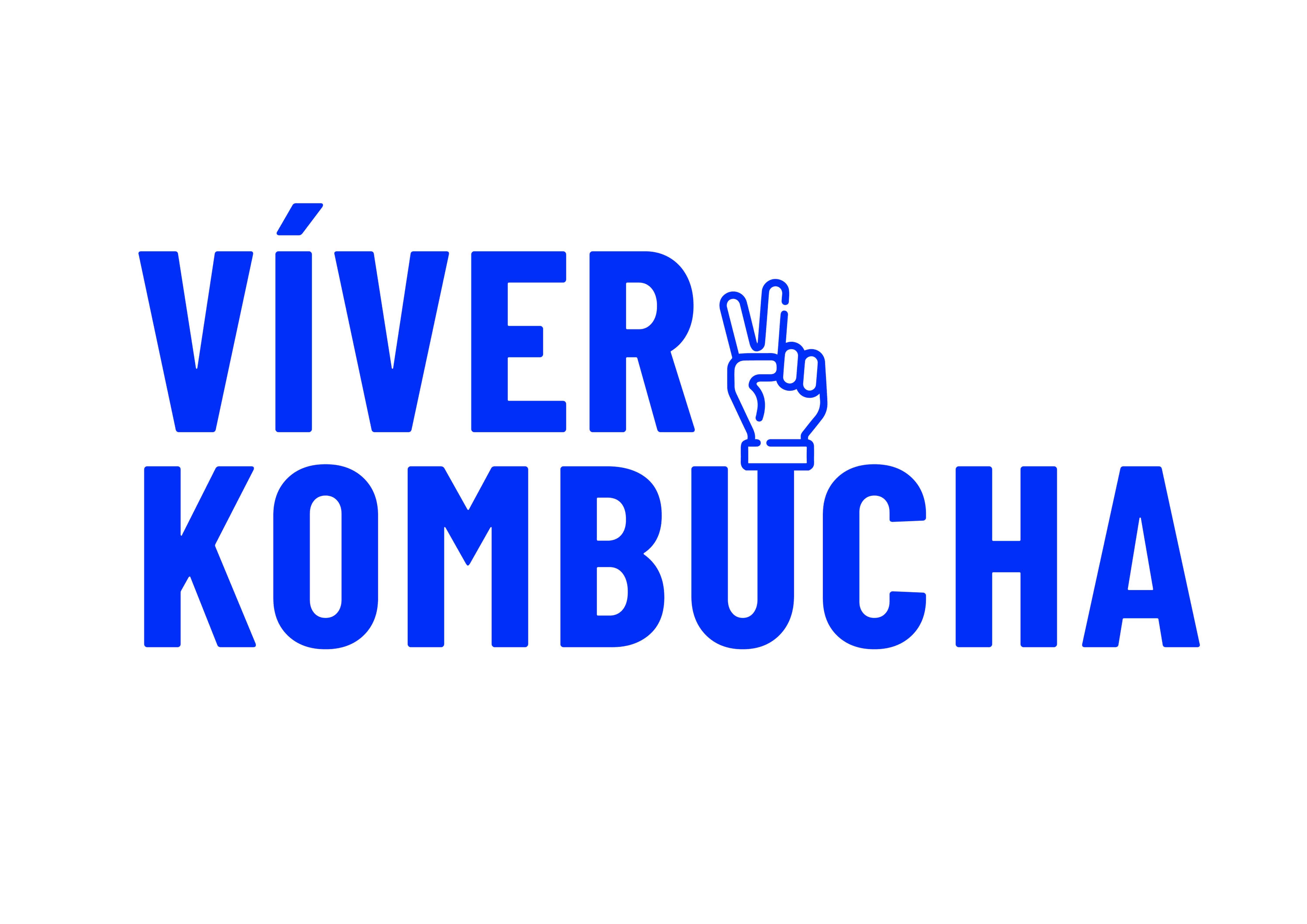 Logotipo Víver Kombucha - Sabor Granada