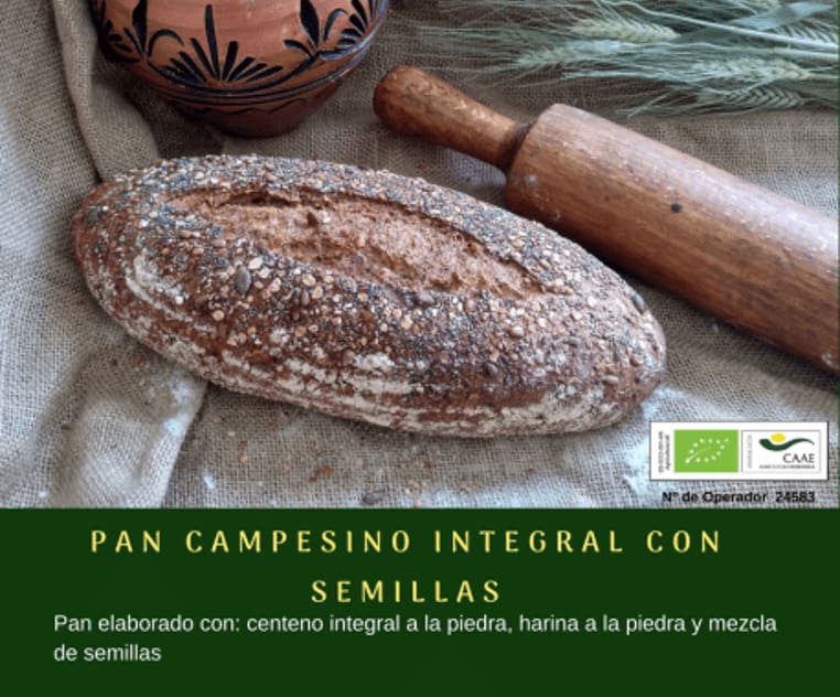 Pan campesino integral con semillas de Panadería Gerardo - Sabor Granada