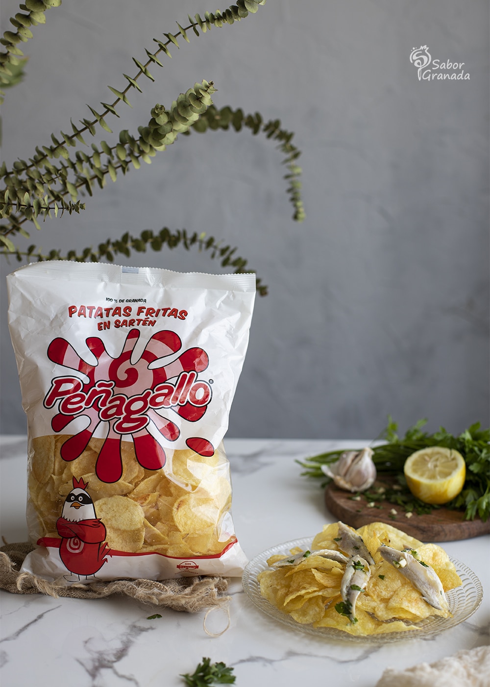 Patatas fritas Peñagallo para acompañar los boquerones en vinagre - Sabor Granada